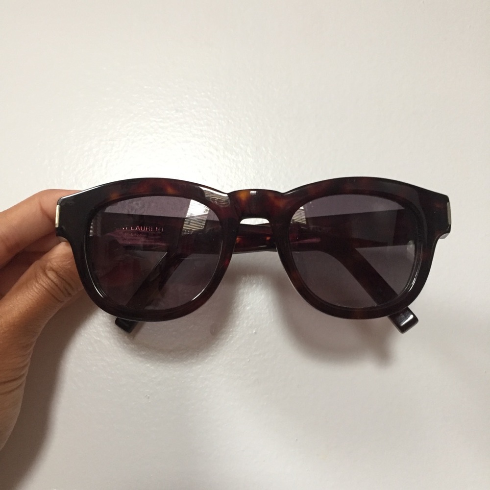 Saint Laurent round tortoiseshell sunglasses